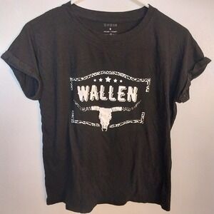 SHEIN Morgan Wallen Black T-Shirt Women's Size SMALL